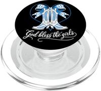 God Bless The Girls Botas Cowgirl Corazón Lazo Western PopSockets PopGrip para MagSafe