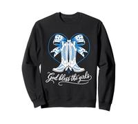 God Bless The Girls Botas Cowgirl Corazón Lazo Western Sudadera