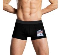 God Bless The U.S.A. Calzoncillos tipo bóxer cómodos para hombre, ligeros, elásticos, Como se muestra en la imagen, S