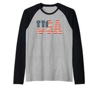 God Bless the U.S.A. Pride of the US-Americans Camiseta Manga Raglan