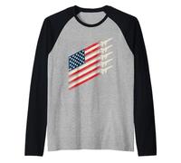 God Bless the U.S.A. Pride of the US-Americans Camiseta Manga Raglan