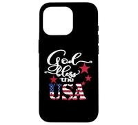 God Bless The USA 4th of July Patriotic US Flag Carcasa para iPhone 16 Pro
