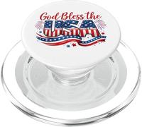 God Bless The USA - Bandera patriótica Estadounidense del 4 de Julio PopSockets PopGrip para MagSafe