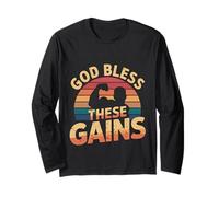 God Bless These Gains Culturismo muscular |---- Manga Larga