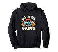 God Bless These Gains Culturismo muscular |- Sudadera con Capucha