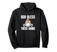 God Bless These Gains Culturismo muscular ------- Sudadera con Capucha