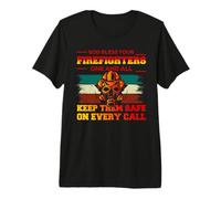 God Bless Your Firefighters Proud Firefighter For Dad Men Camiseta Premium
