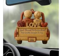 God Blessed The Broken Road - Placa de madera personalizada para pareja, adorno de madera personalizado para parejas con nombre y fecha, recuerdo de Navidad para parejas, marido y esposa