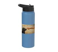 God Creates Flat-Coated Retriever Stainless Steel Insulated Water Bottle