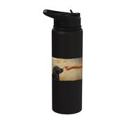 God Creates Flat-Coated Retriever Stainless Steel Insulated Water Bottle