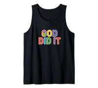 God Did It tee, Cristiano Éxito Fe Alabanza Evangelio Camiseta sin Mangas