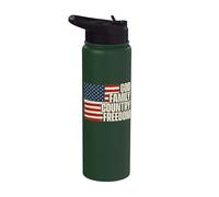 God Family Country Freedom - Patriótico 4 de julio Stainless Steel Insulated Water Bottle