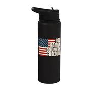 God Family Country Freedom - Patriótico 4 de julio Stainless Steel Insulated Water Bottle