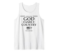 God Family Country Freedom Sign US Flag Make Heaven Crowded Camiseta sin Mangas