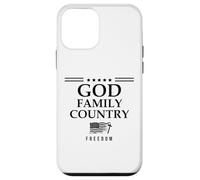 God Family Country Freedom Sign US Flag Make Heaven Crowded Carcasa para iPhone 12 Mini