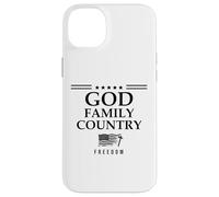 God Family Country Freedom Sign US Flag Make Heaven Crowded Carcasa para iPhone 14 Plus