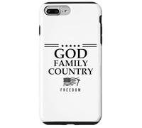 God Family Country Freedom Sign US Flag Make Heaven Crowded Carcasa para iPhone 7 Plus/8 Plus