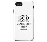 God Family Country Freedom Sign US Flag Make Heaven Crowded Carcasa para iPhone SE (2020) / 7/8