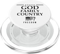 God Family Country Freedom Sign US Flag Make Heaven Crowded PopSockets PopGrip para MagSafe