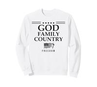 God Family Country Freedom Sign US Flag Make Heaven Crowded Sudadera