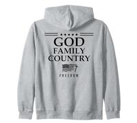 God Family Country Freedom Sign US Flag Make Heaven Crowded Sudadera con Capucha