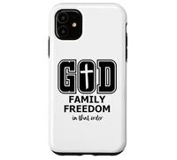 God Family Country In That Order Its All About Jesus Freedom Carcasa para iPhone 11