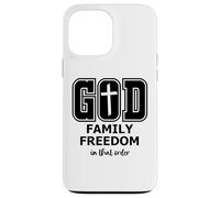 God Family Country In That Order Its All About Jesus Freedom Carcasa para iPhone 13 Pro MAX