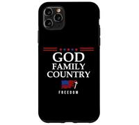God Family Country US Flag Christian Saying Freedom Jesus Carcasa para iPhone 11 Pro MAX