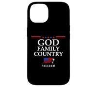 God Family Country US Flag Christian Saying Freedom Jesus Carcasa para iPhone 14