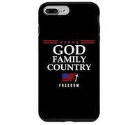 God Family Country US Flag Christian Saying Freedom Jesus Carcasa para iPhone 7 Plus/8 Plus