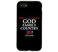 God Family Country US Flag Christian Saying Freedom Jesus Carcasa para iPhone SE (2020) / 7/8