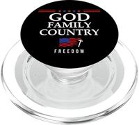 God Family Country US Flag Christian Saying Freedom Jesus PopSockets PopGrip para MagSafe
