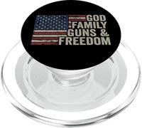 God Family Guns & Freedom - Bandera de Estados Unidos PopSockets PopGrip para MagSafe