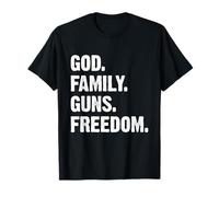 God Family Guns Freedom Camiseta