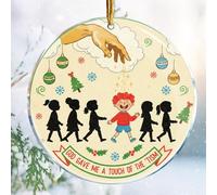 God Gave Me A Touch Of The 'Tism 8 Autism Awareness - Adornos de Navidad - Decoraciones de Navidad - Acrílico de 3.6 pulgadas - Divertido adorno de autismo para niños para árbol de Navidad - Rellenos