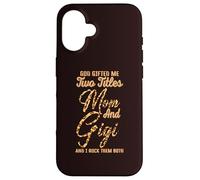 God Gifted me Two Titles Mom Gigi Leopard Mother's Day Carcasa para iPhone 16