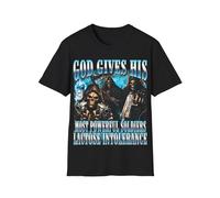 God Gives His Most Powerful Soldiers - playera con diseño de lactosa con diseño de esqueleto, diseño de meme, playera con estampado unisex, Negro, 3XL
