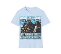 God Gives His Most Powerful Soldiers - playera con diseño de lactosa con diseño de esqueleto, diseño de meme, playera con estampado unisex, Azul claro, M