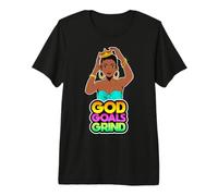 God Goals Grind Juneteenth Queen Melanina Negra Sista Queens Camiseta Premium