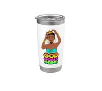 God Goals Grind Juneteenth Queen Melanina Negra Sista Queens Vaso térmico de acero inoxidable de doble pared