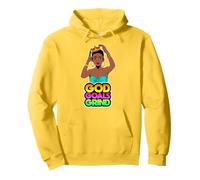 God Goals Grind Melanina Cristiano Diversión Negro Reina Chicas Sudadera con Capucha