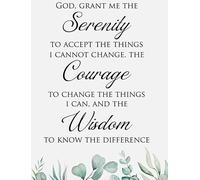 God Grant Me The Serenity Prayer Christian Bible Verse Canvas Wall Art Inspirational Gift for Home Office Bedroom(Unframed,16x24inch(40x60cm))