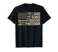 God Guns Massie Freedom Thomas - Bandera de EE. UU Camiseta