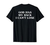 God Has My Back I Can't Lose Christian Shirt Jesus Faith Camiseta