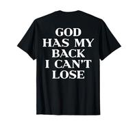 God Has My Back I Can't Lose Christian Shirt Jesus Faith Camiseta
