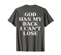 God Has My Back I Can't Lose Christian Shirt Jesus Faith Camiseta