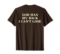 God Has My Back I Can't Lose Christian Shirt Jesus Faith Camiseta