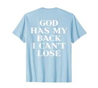 God Has My Back I Can't Lose Christian Shirt Jesus Faith Camiseta