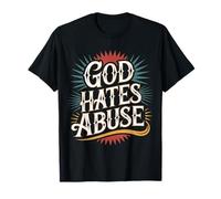God Hates Abuse Religión Justicia Biblia - Camiseta