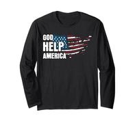 God Help America Bandera Estadounidense Nosotros la Gente ya no está Orgullosa Manga Larga